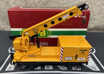 LGB 40420 G Scale Matra Yellow Construction Crane Car LN/BOX