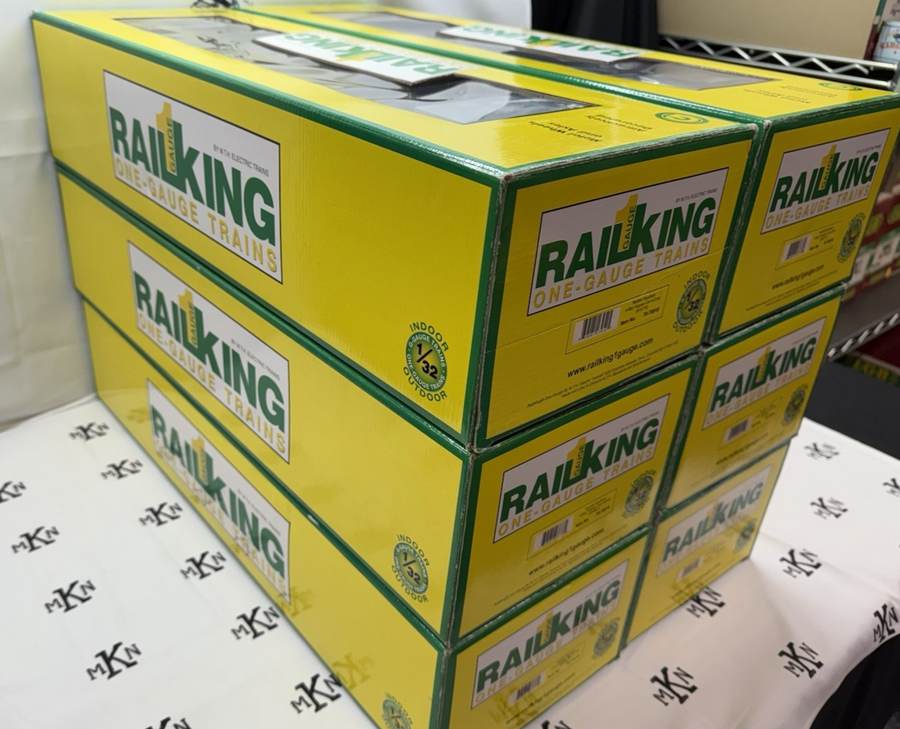 RAILKING One 1 Gauge Norfolk Southern 4 Bay Hoppers 6 Total Box Lot New G Scale