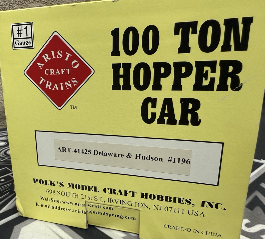 Aristo craft ART 41425 Delaware & Hudson 100 Ton Hopper Graffiti G Scale LN/BOX