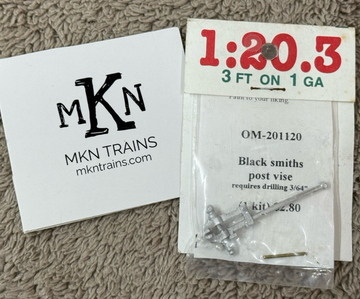 Ozark Miniatures G Scale OM-201120 Black Smith Post Vise NEW Original Rare