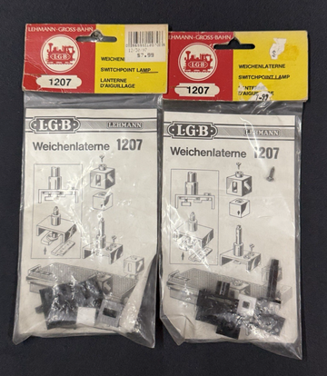 LGB 1207 SWITCHPOINT LAMP 2 Total Pieces NOS Sealed G Scale