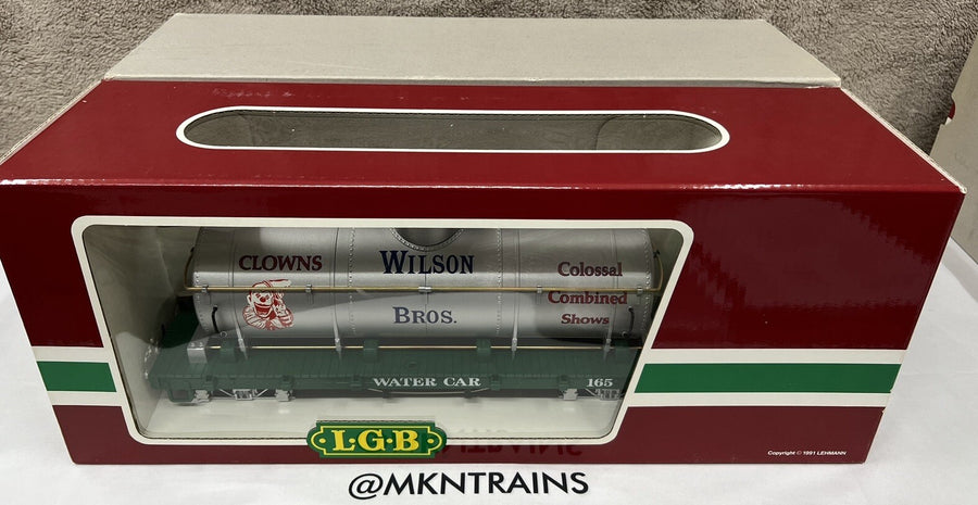 LGB 4080 DG Wilson Bros. Circus Train "Clowns" Water Tank Car NEW/Sleeve/Box