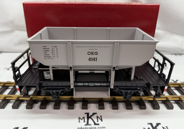 LGB 4141 OEG Grey Hopper BALLAST CAR G SCALE LN/Box