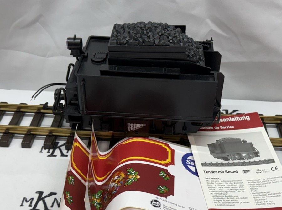 LGB 69672 Powered Steam Tender with Sound Undecorated G Scale