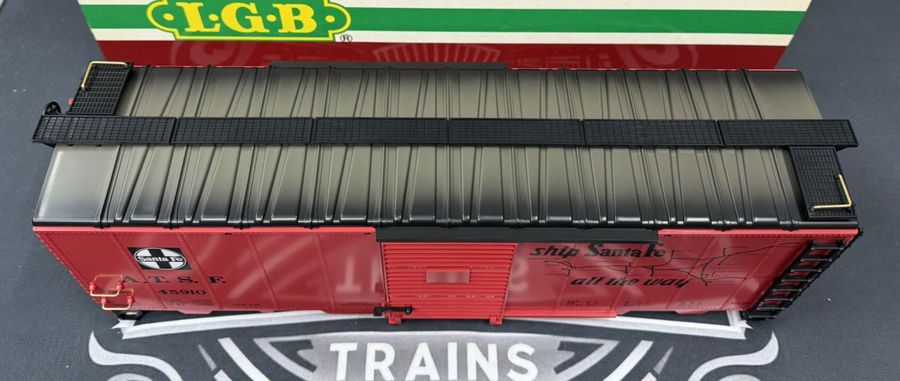 LGB 45910 Santa Fe The Grand Canyon Line Box Car G Scale Kadee No Trucks EX/box