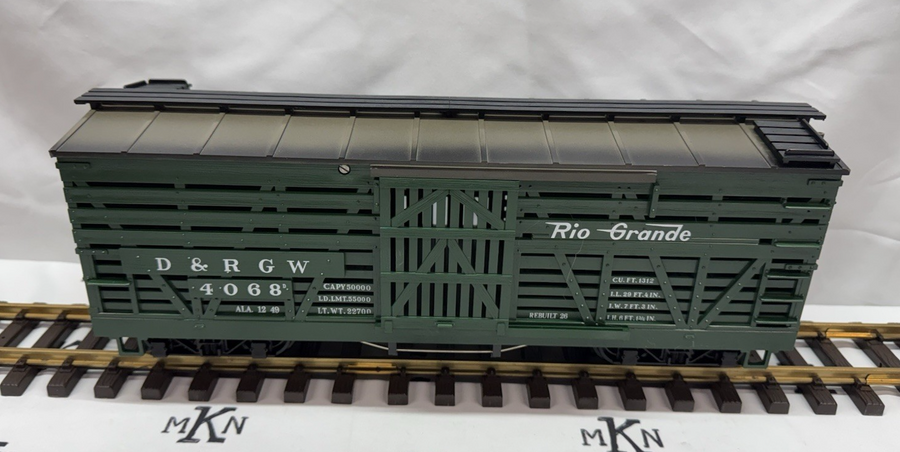 LGB 4068 DRGW Rio Grande Green Cattle Stock Car G Scale EX/BOX – MKN Trains