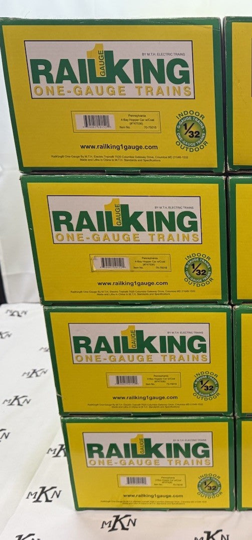 RAILKING One Gauge 70-75015 PRR Pennsylvania Hopper Coal Load #747536 G MINT