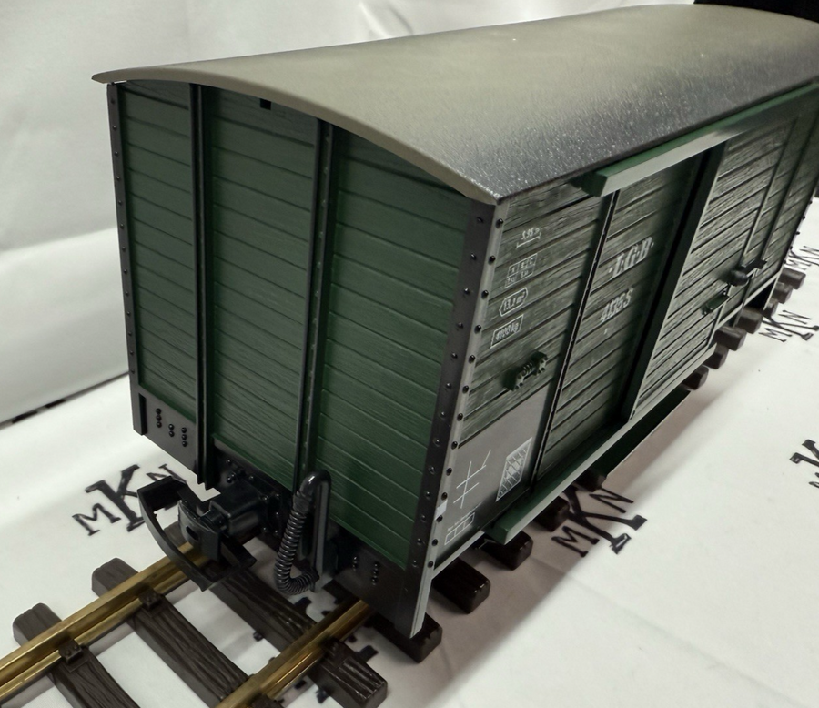 LGB 4135 S Box Car With Steam Engine Sound G Scale New in Box