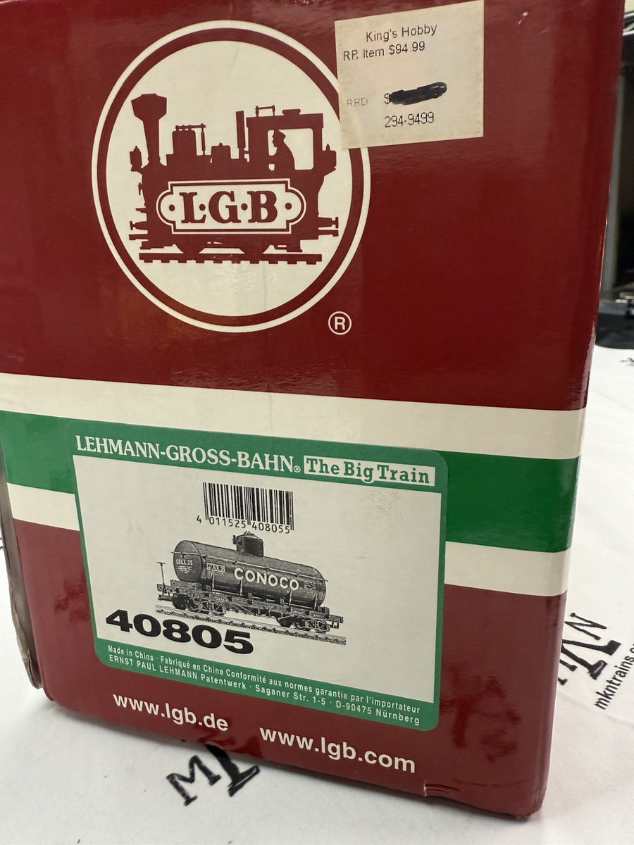 LGB 40805 Conoco Single Dome Tank Car C.O.N.X. 35 LN/EX G Scale