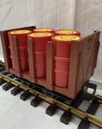 LGB 4045 Short Flat Car with 5 Shell Oil Drum Barrel Load G Scale