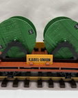LGB 4002 Kabel Union Flat Car w/ Cable Spools Green G-Scale