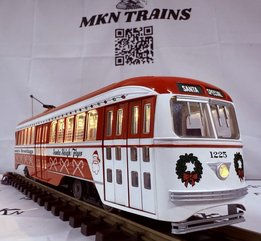 ARISTO CRAFT ART 23352x PCC TROLLEY "Season's Greetings" Santa Sleigh Flyer MINT