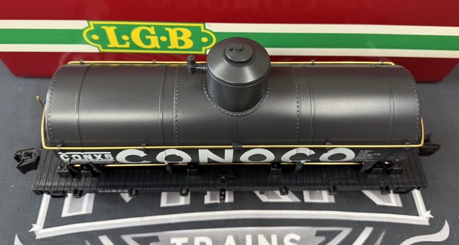LGB 4080 Conoco Tank Car Metal Wheels G Scale LN Metal Wheels Knuckles