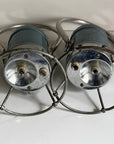 LOT of 2 Star Headlight & Lantern Company Antique Battery Railroad Lanterns