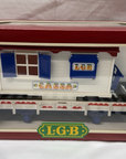 LGB 4037 Circus Flatcar with Cassa Ticket Wagon Trailer G Scale New