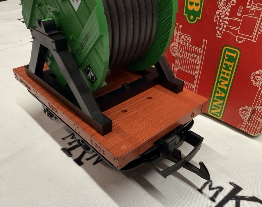 LGB 4046 Green with Black Reel Flat Car G Scale