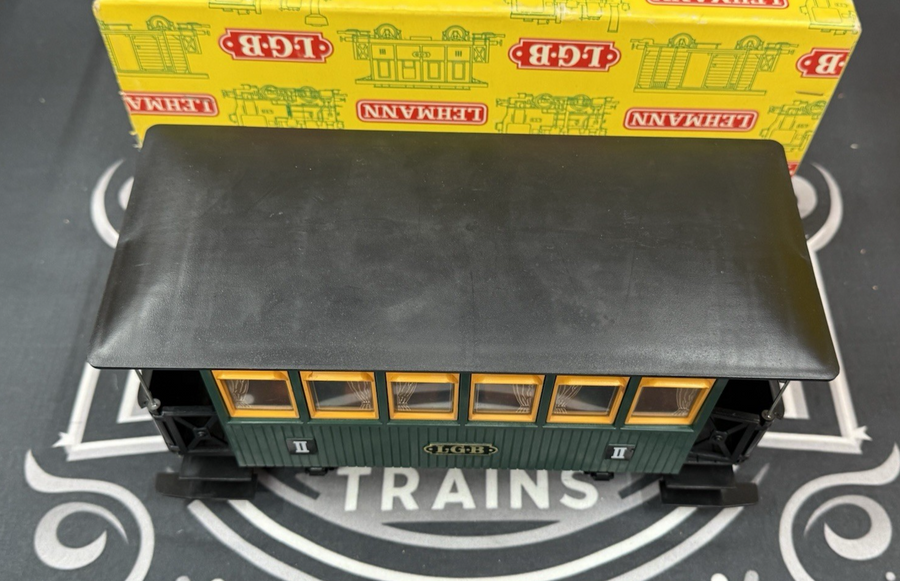 LGB 3040 G Scale 2nd Class Passenger Coach Wagon Car with Sanding Pads EX/Box