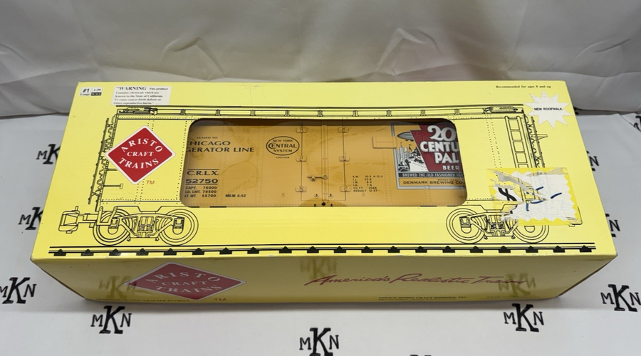 Aristo-Craft ART-46222 NYC 20th Century Pale Beer Steel Reefer Car G Scale
