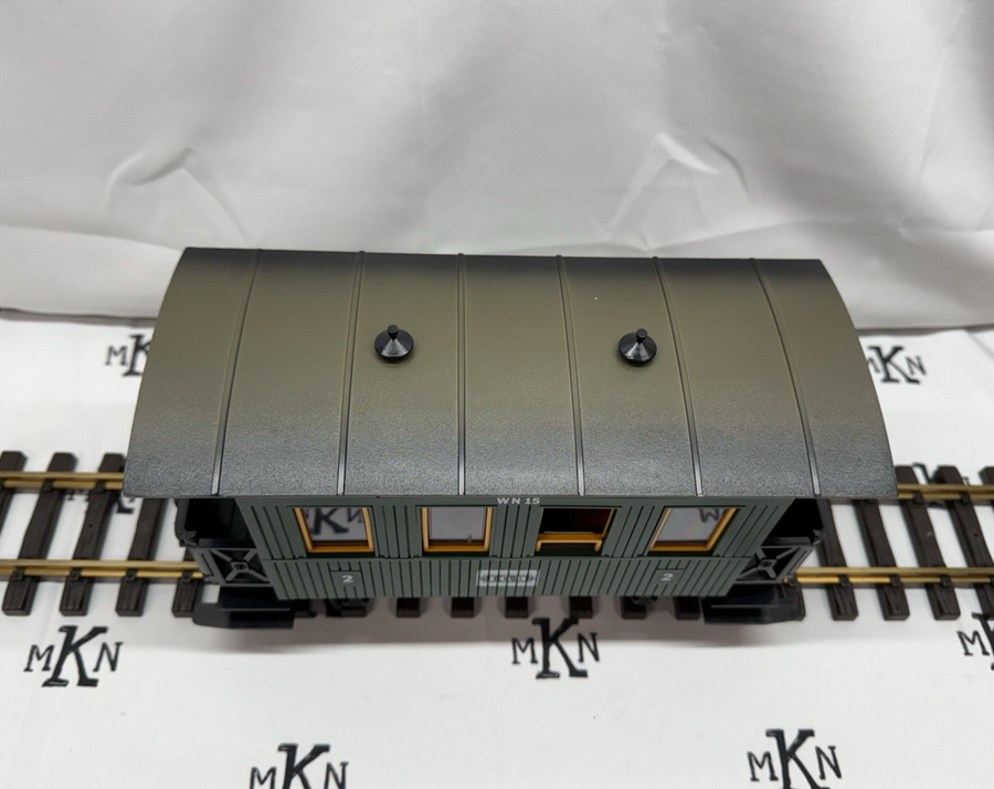LGB 3106 GREEN 2nd Class PASSENGER COACH Car G Scale Metal Wheels