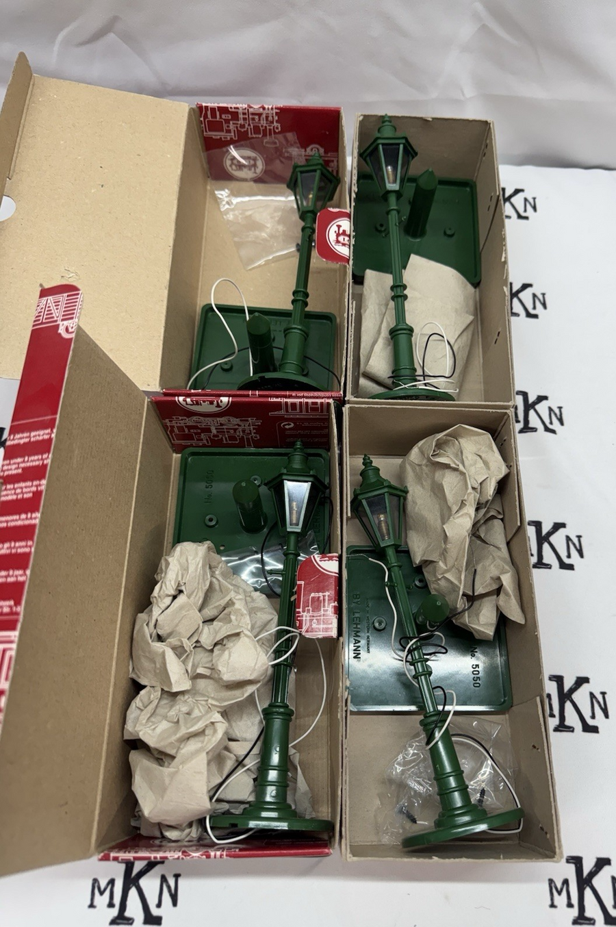 LGB 5050 STREET LANTERNS, 14-18 VOLT Set of 4 G Scale