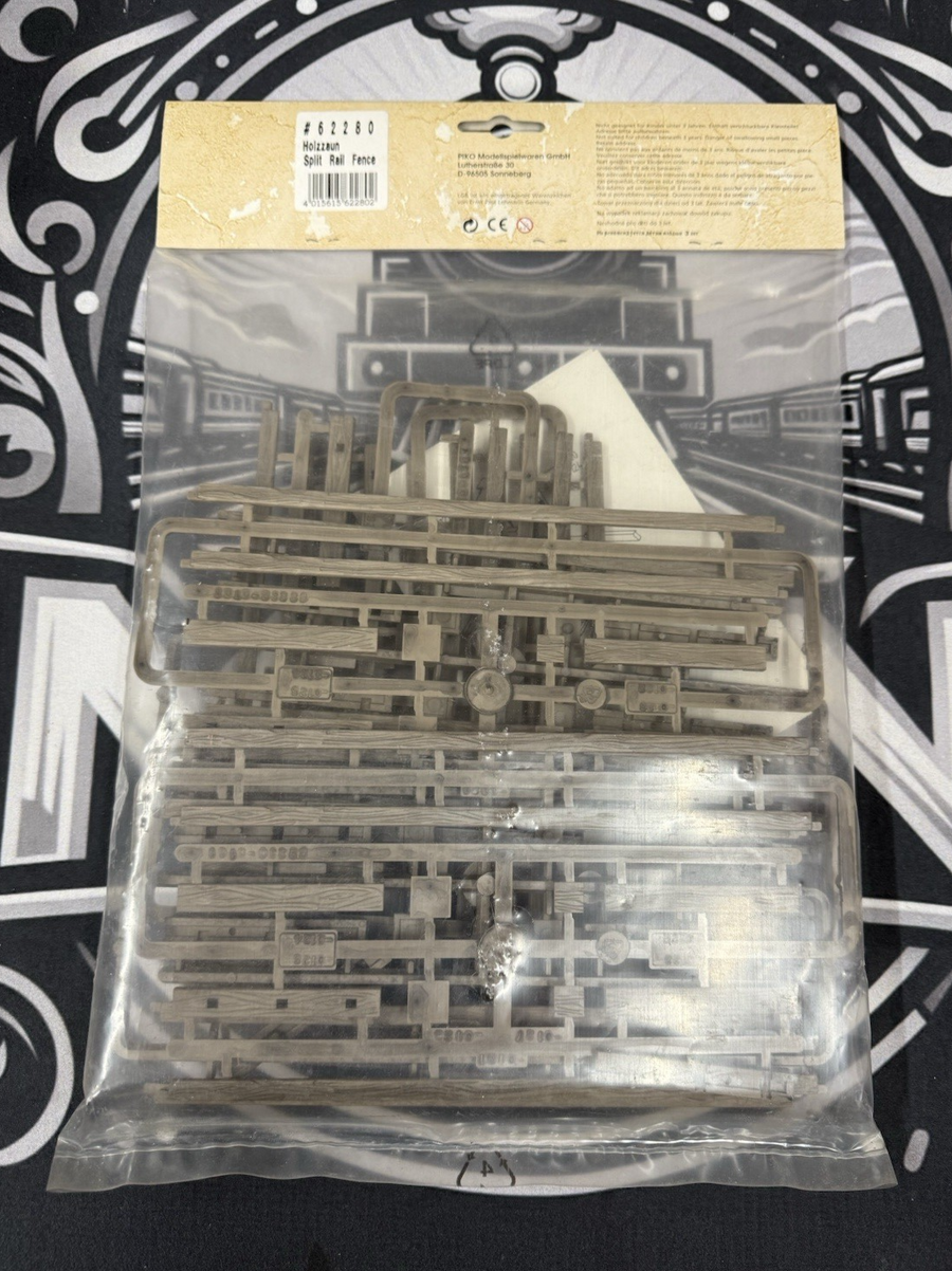 PIKO 62280 Split Rail Fence New G Scale Train layout Scenery Sealed Package