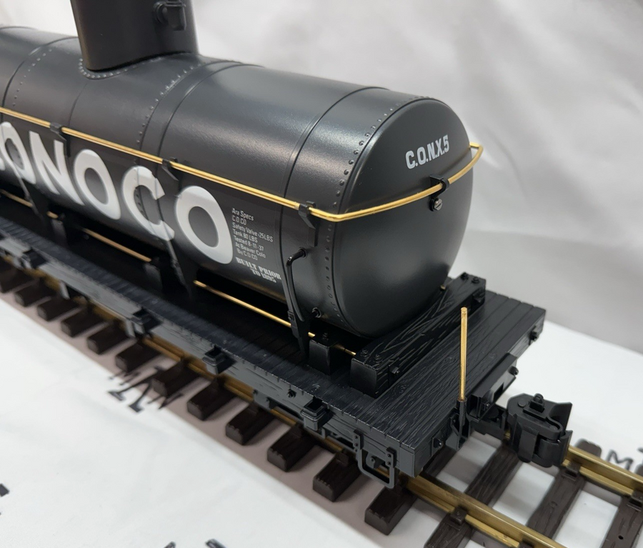 LGB 4080 Conoco Tank Car Metal Wheels Metal Wheels LGB Knuckles G Scale