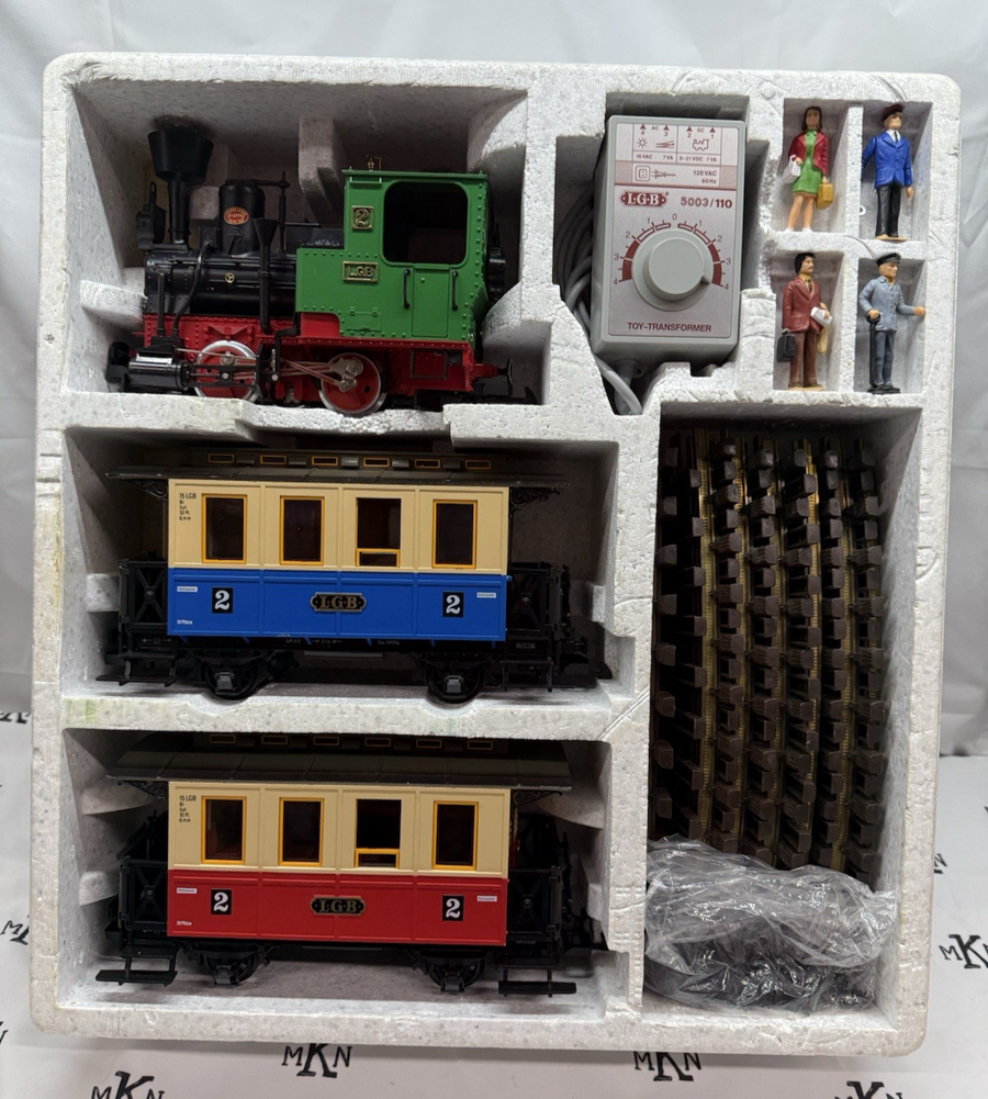 LGB 20301 Passenger Starter Train Set Figures Track G Scale W. Germany EX