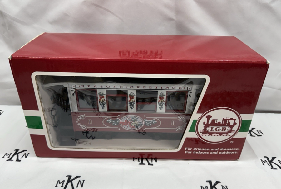 LGB 35075 Christmas Seasons Greetings Passenger Car Coach G Scale