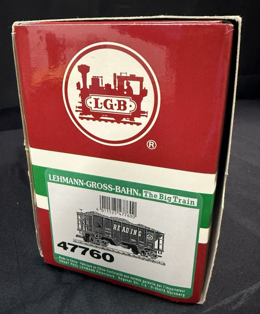 LGB 47760 Reading Coal Hopper Car with Load Brand New in Box/Sleeve G Scale