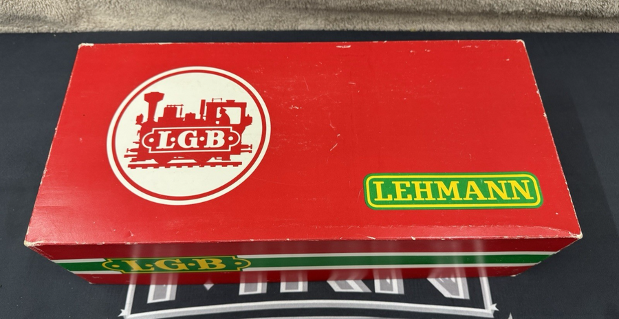LGB 3600 G Scale Trolley Unpowered Trailer Car LN with box and Stickers.
