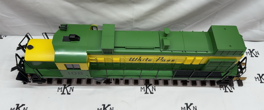 LGB 25552 White Pass green and yellow ALCO #108 DC/DCC locomotive G Scale