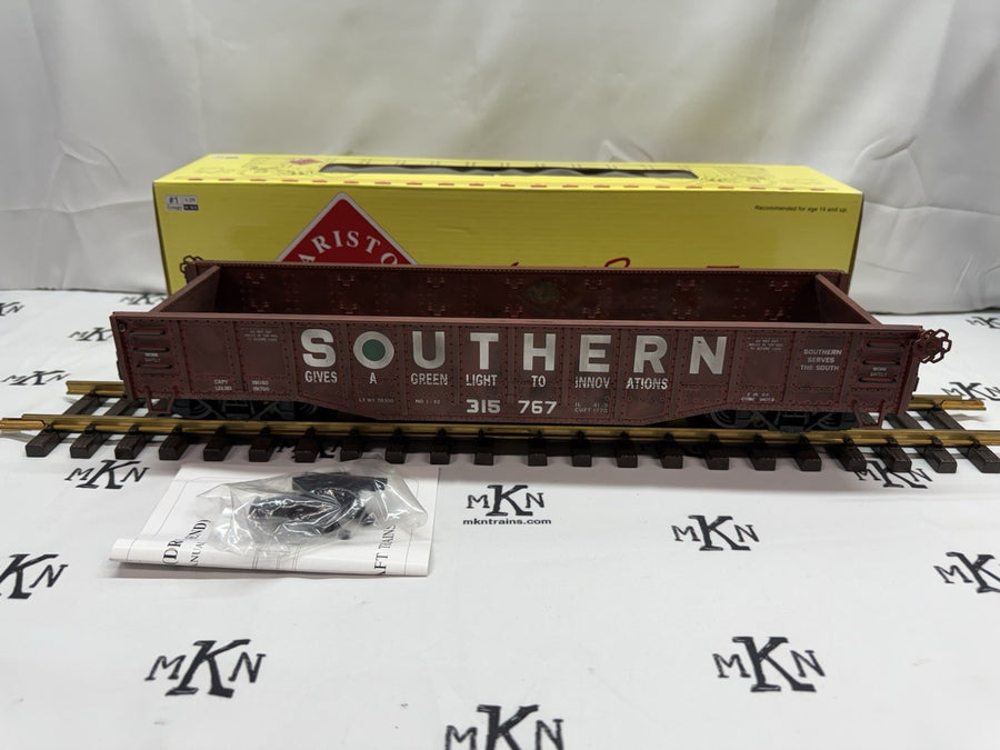 Aristocraft ART-41012 Drop End Gondola Car Southern #315767 Weathered G Scale