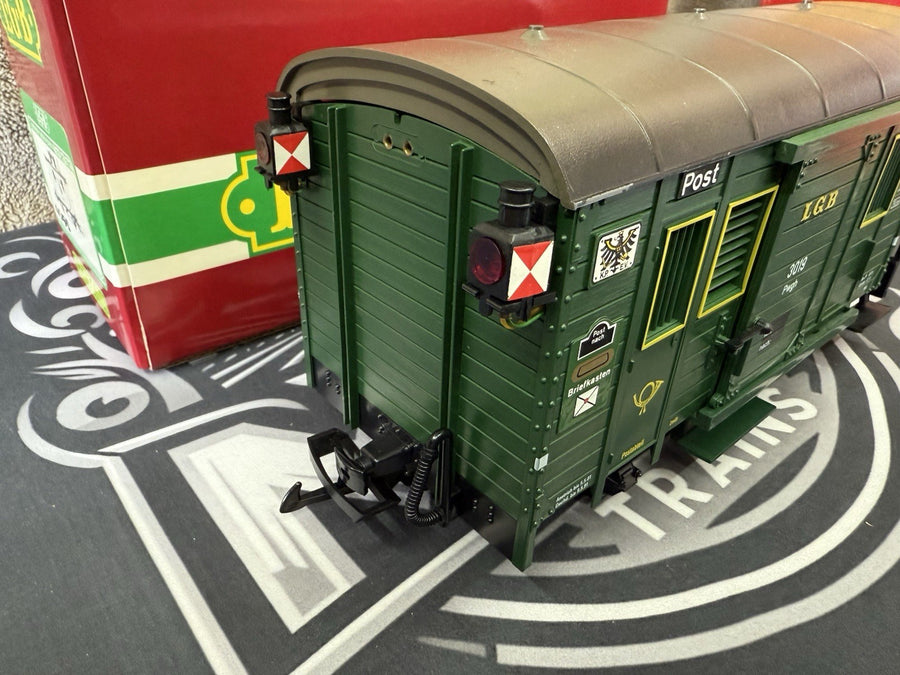 LGB 3019N Postal/Baggage Car w/Metal Wheels & Lights Tested G Scale EX/Box