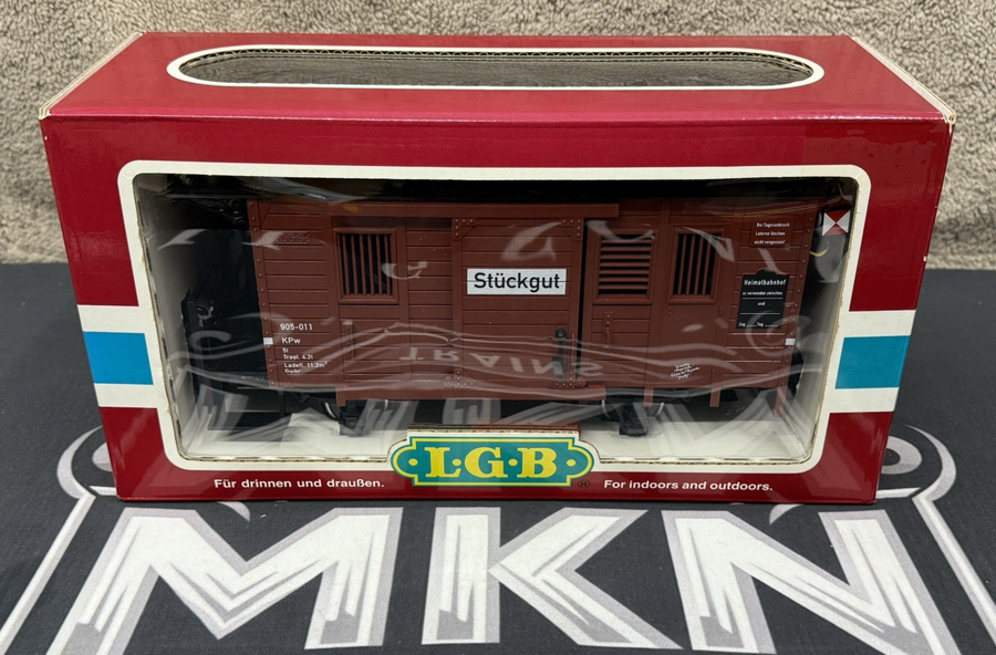 LGB 31190 Stuckgut Wagon metal wheels lights G scale LN/Box