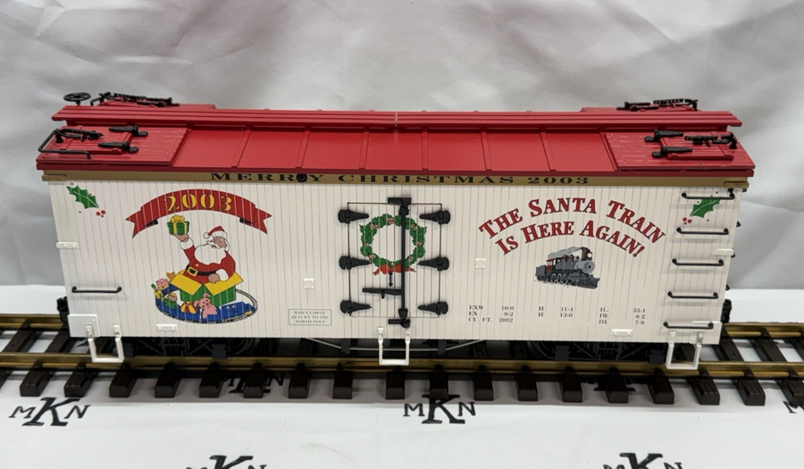 USA Trains R13021 Christmas 2003 Refrigerator Car G Scale