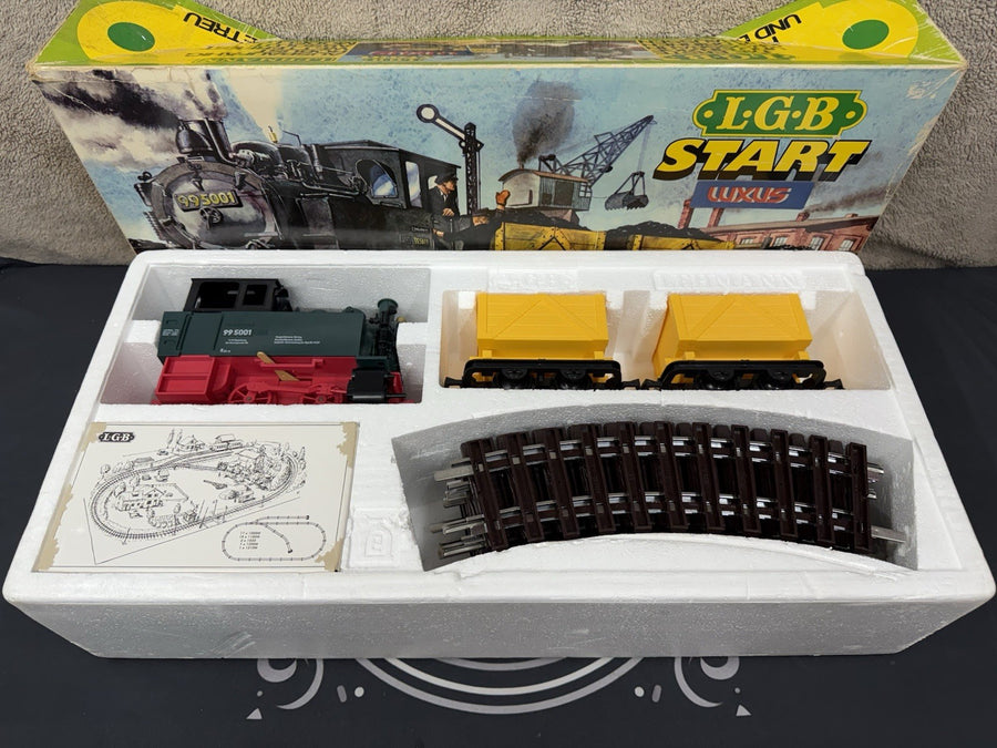 LGB 20601 G-Scale Vintage 99 5001 With 2 Cars & Circle Track Plastic Toy NEW