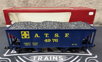 LGB 4076 D02 Santa Fe 2 Bay Open Hopper Coal Load ATSF 4976 G Scale LN/BOX