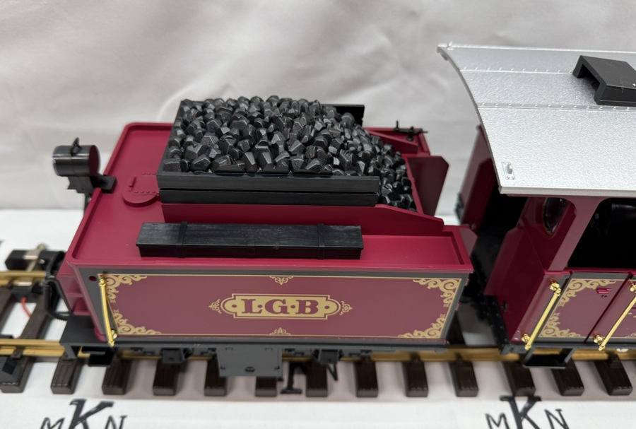 LGB 2217D Steam Locomotive and Powered Tender Red G Scale Rare Item