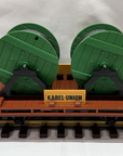 LGB 4002 Kabel Union Flat Car w/ Cable Spools Green G-Scale Red Box Germany
