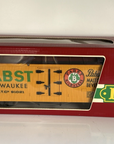 LGB 4074 G Scale Pabst Milwaukee Reefer Used with EZROLL Metal Wheels