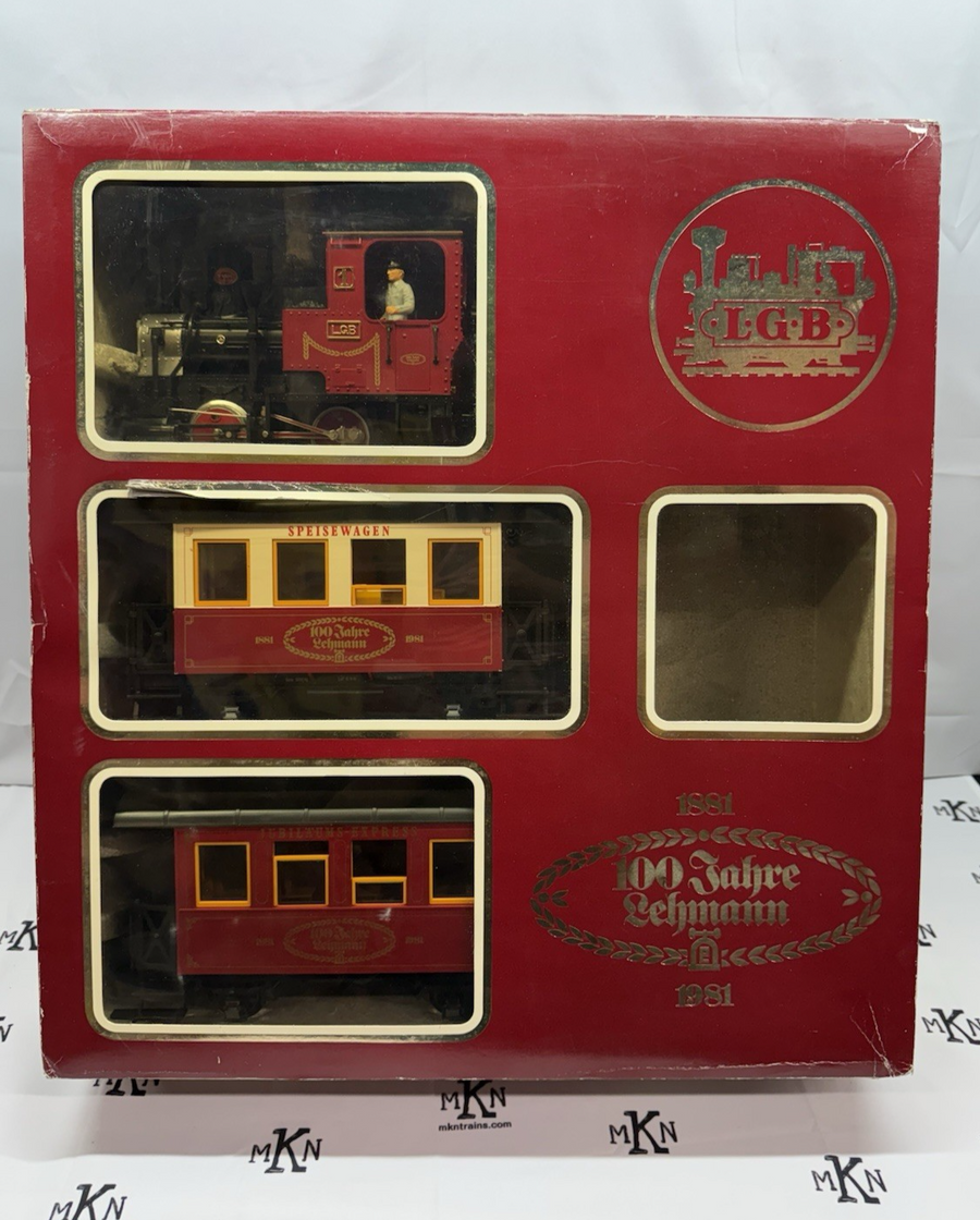 LGB  100 Year Anniversary Red Starter Set LN/Box No Transformer/No Track G Scale