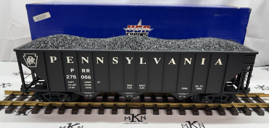 USA Trains R14007 70-Ton 3-Bay Coal Hopper PRR Pennsylvania #276066 G Scale LN