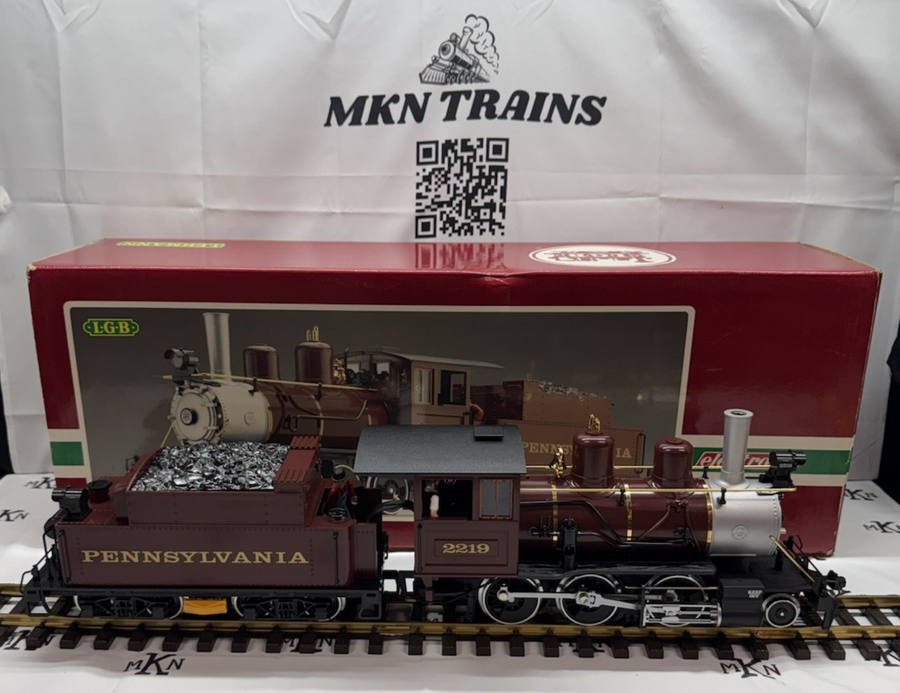 LGB 2219S G Pennsylvania 2-6-0 Mogul Steam Locomotive & Sound Tender LN G Scale