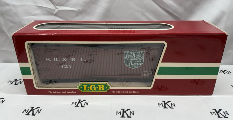 LGB 48670 Sandy River & Rangeley Lakes Boxcar metal wheels knuckles #121 G Scale