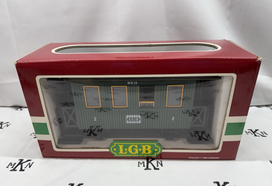 LGB 3106 GREEN 2nd Class PASSENGER COACH Car G Scale Metal Wheels