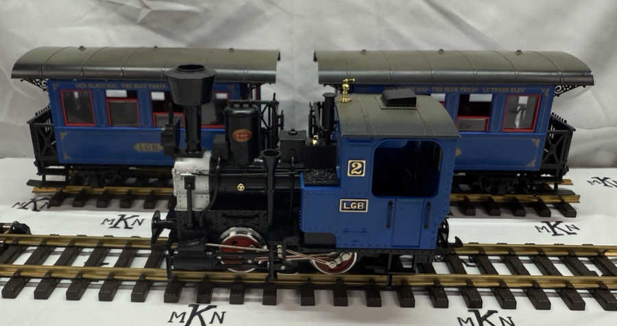 LGB 20301BZ The Blue Train Starter Set G Scale Complete LN with Track
