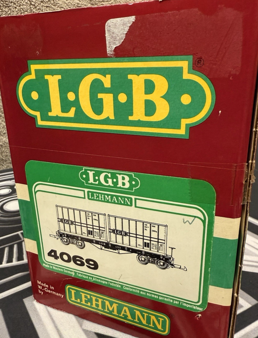 LGB 4069 Southern Pacific Flatcar with 2 LGB Containers G Scale LN/Box