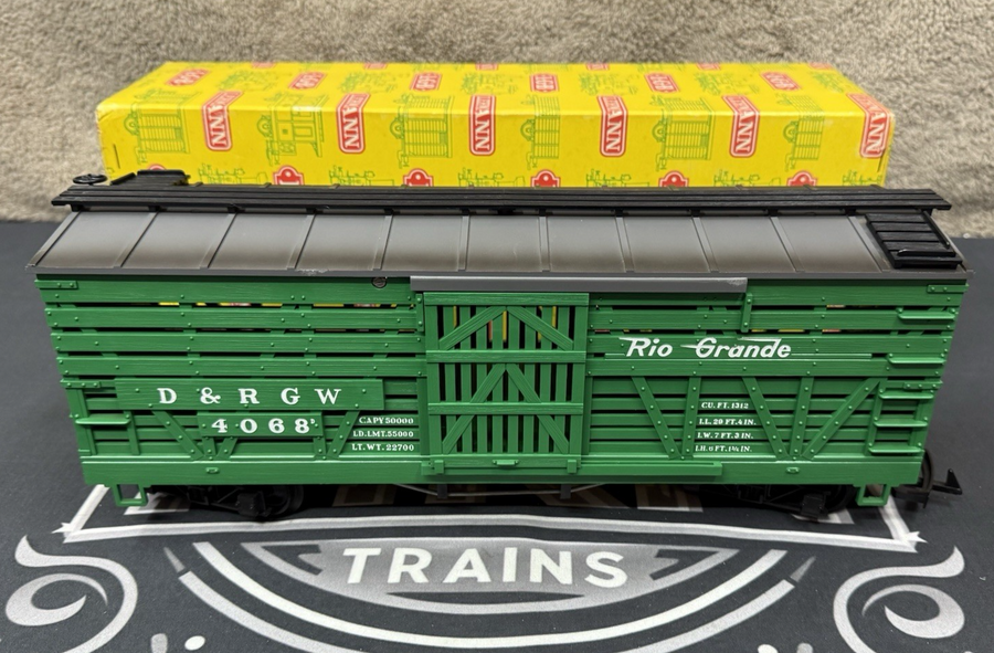 LGB 4068 DRGW Rio Grande Green Cattle Stock Car VG/Box Early Years G Scale
