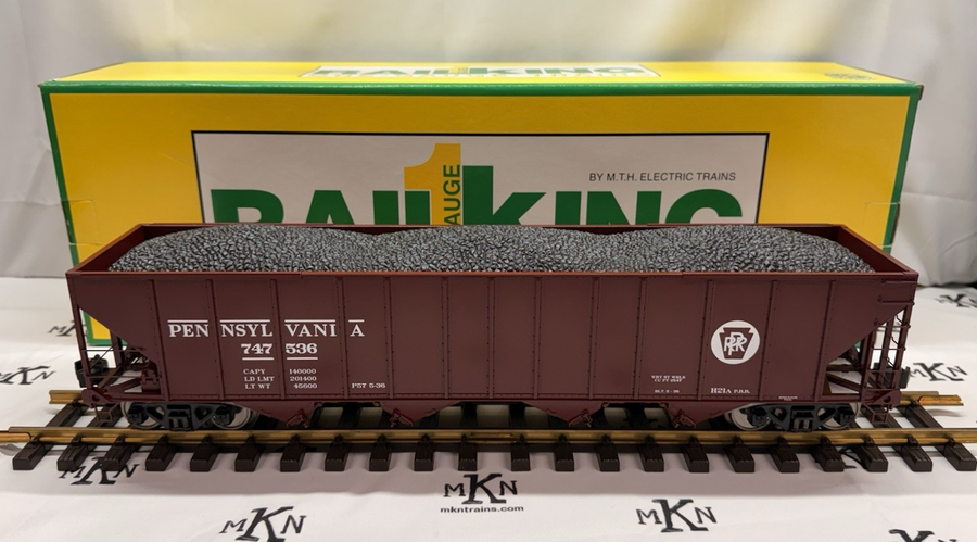 MTH RAILKING One Gauge Pennsy 4 Bay Hoppers 737536/737538 ALL 8 Box Lot G Scale