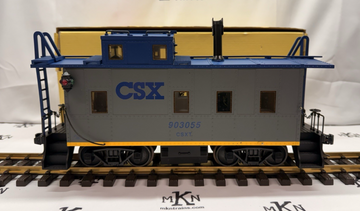 Aristo Craft - Art 42129 CSX Steel Long Caboose Metal Wheels Kadee EX/Box